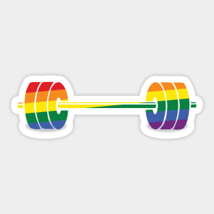 Pride Rainbow Barbell Sticker